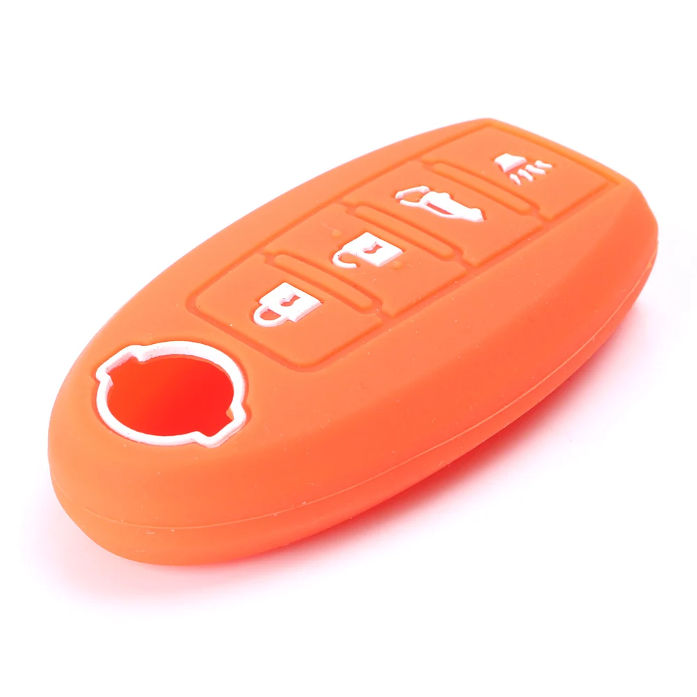 Remote Key Shell Fob Case Silicone Cover Holder 4 BTN for Nissan Altima Rogue Sentra 370Z Maxima Murano Pathfinder Versa Teana