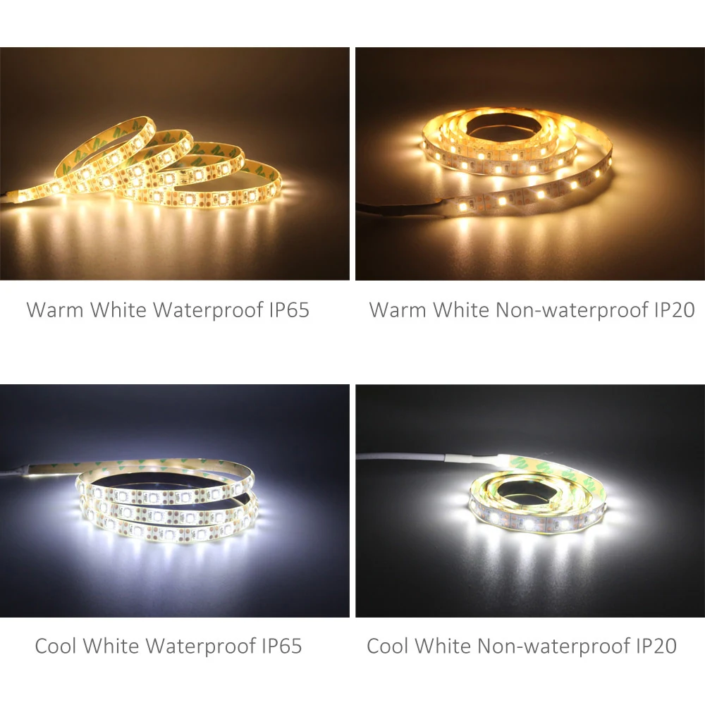 Tira de luces LED de 5V USB impermeable SMD 2835 blanco cálido 1M 2M 3M 4M 5M Fita LED cinta de luz con interruptor para iluminación de fondo de TV