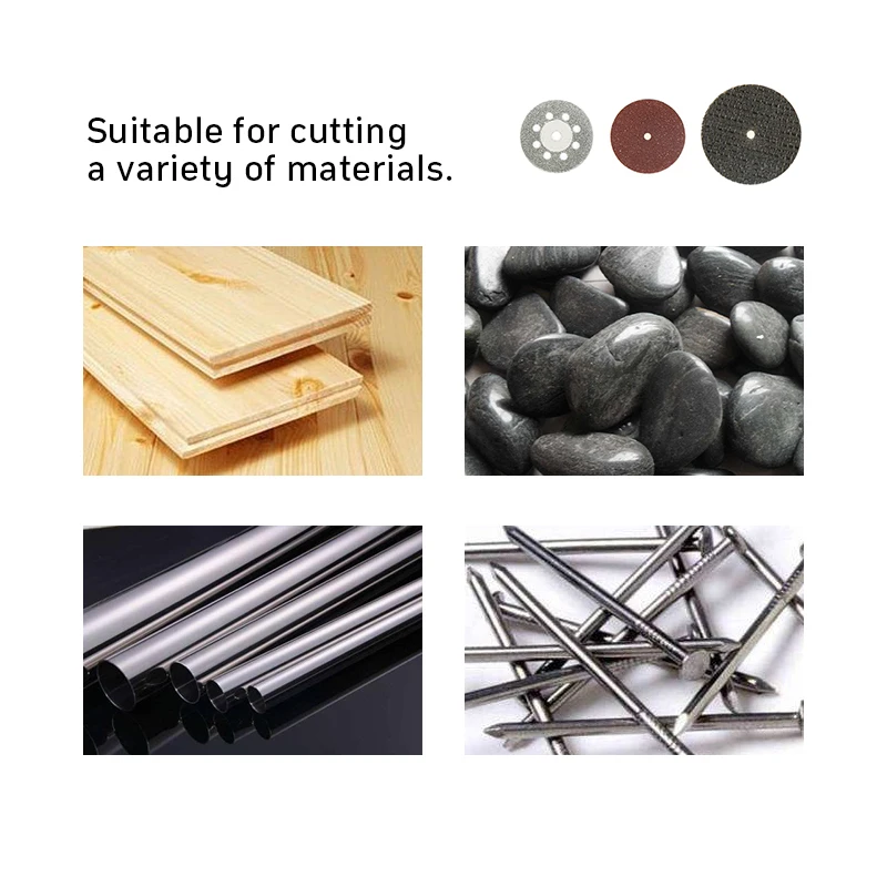 Tungfull Accessori 60Pcs Diamante Disco di Taglio Lavorazione Del Legno Per La Dremel Mini Trapani Rettifica Circolare Seghe Lama Lavorazione Dei Metalli