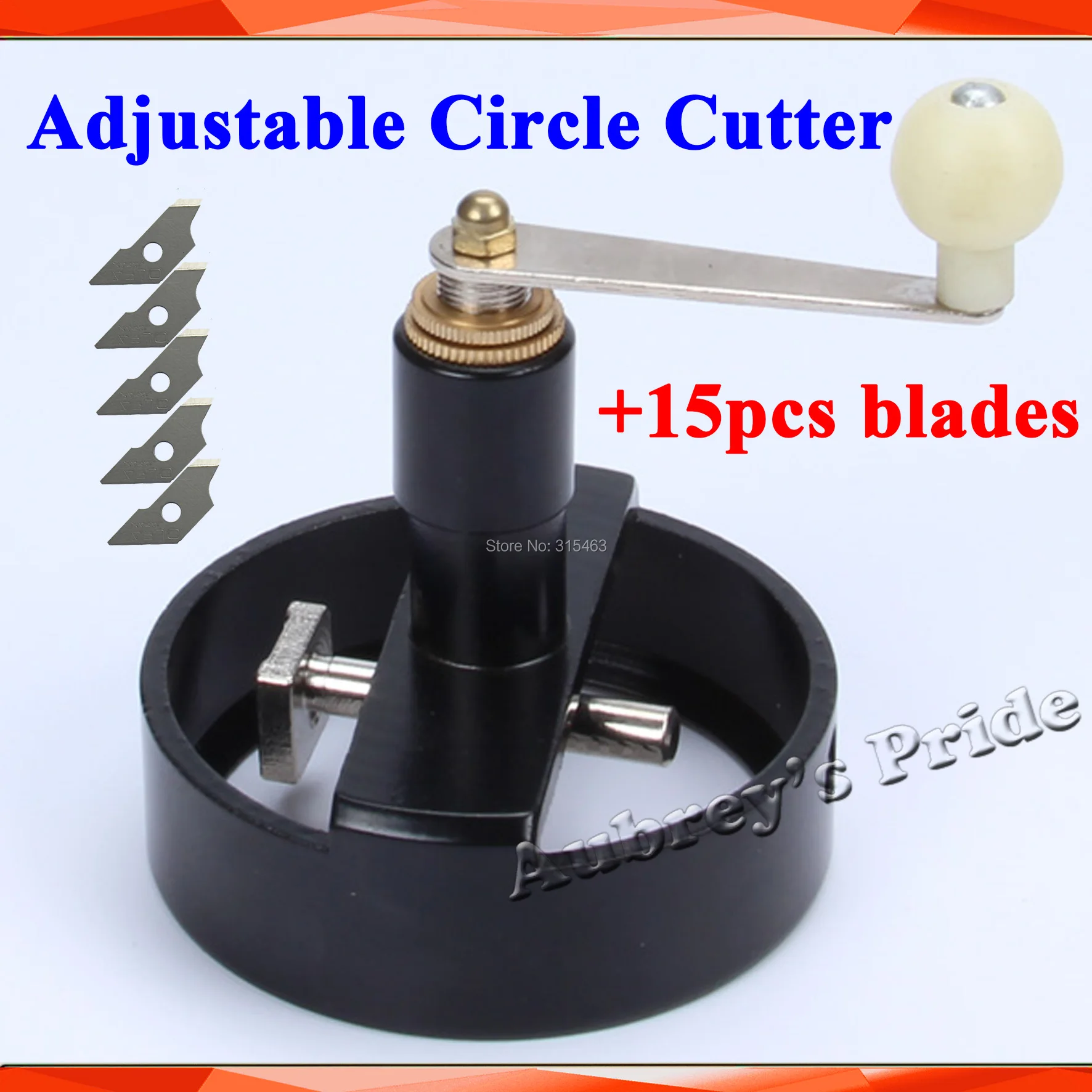 Multi-7Size Adjustable Round Rotary Circle Graphic Paper Metal Cutter Sharp Blade Die Board Button Maker