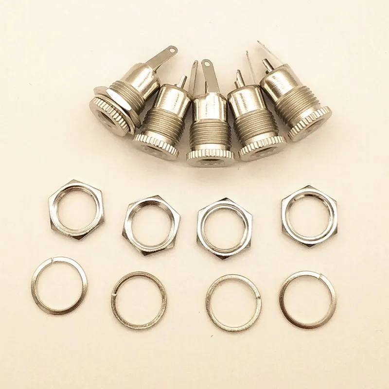 مقبس طاقة تيار مستمر ، موصل تثبيت لوحة أنثى ، فتحة معدنية مفتوحة 11 مللي متر 5521 2 قطعة