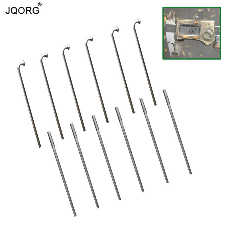 40 Pieces A Lot 15 G 1.8 mm 304 Stainless Steel J-bend Bicycle Spokes Sliver Color Equal Diameter Cylinder Body Bike Spokes