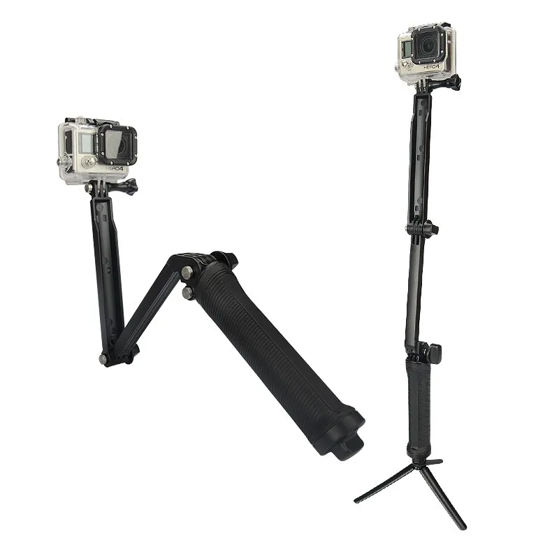 selfie stick Monopod Self Handheld Extendable Pole 3-Way + mini Tripod for Gopro HERO 11 10 9 8 xiaomi yi 4k SJCAM Acessories