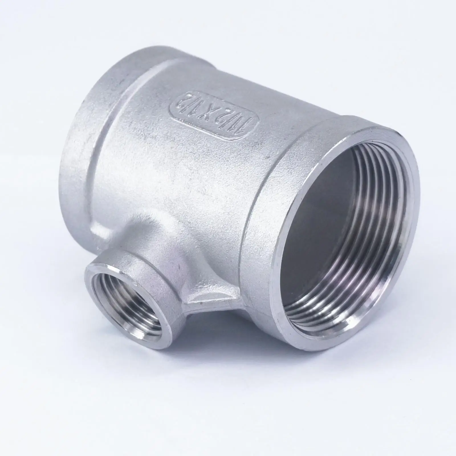 1/2 "Bsp Tot 1-1/2" Bsp 304 Roestvrij Verminderen Tee 3 Way Connector Pijp water Olie Air 230 Psi