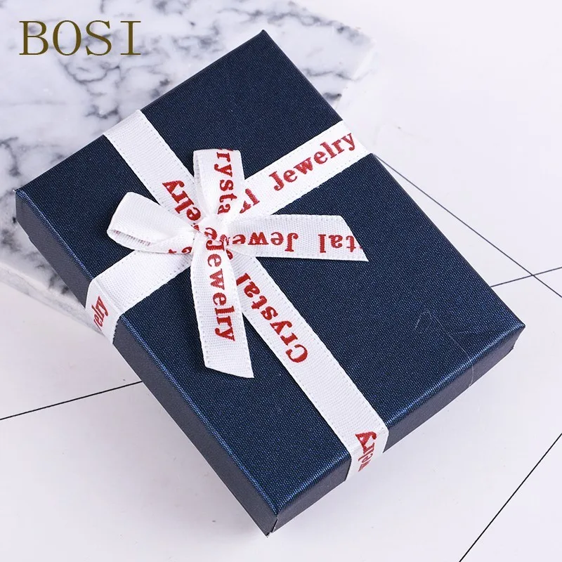 1pc box Engagement Ring For Earrings Necklace box Bow Square jewelry organizer  Display Gift Box Holder red white navy new hot