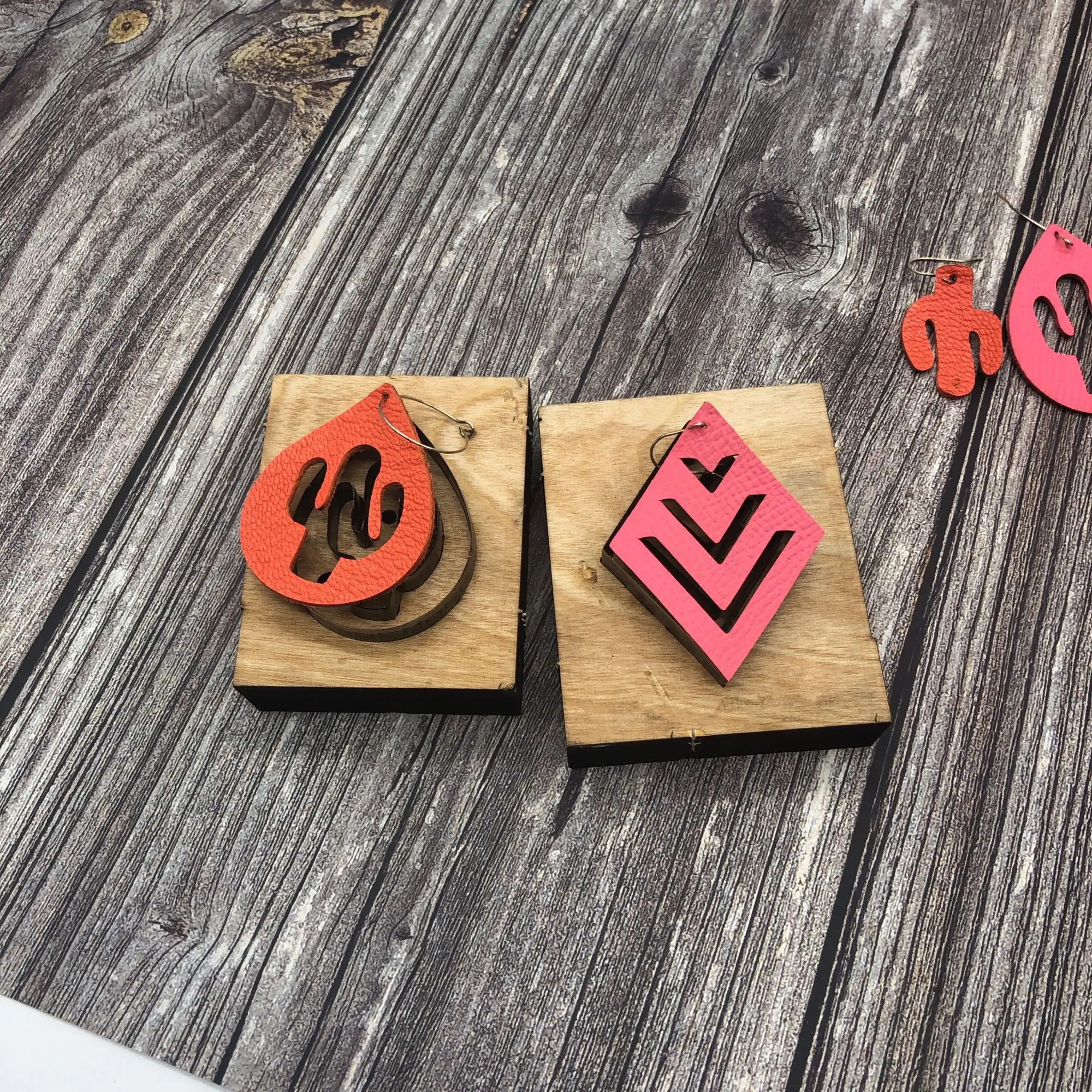 

Handmade leather earrings