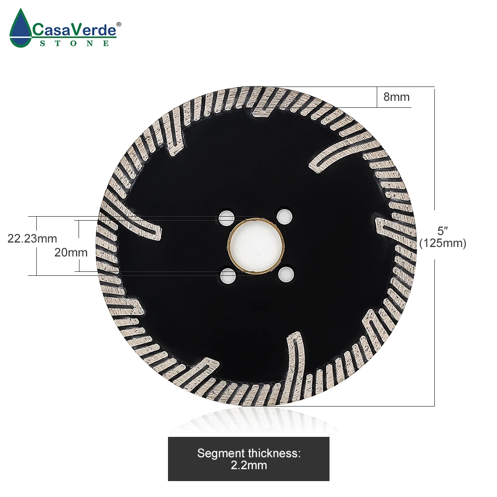 Free shipping DC-TCB01 5 inch circular diamond grinding disc and cutting blade 125mm for stone