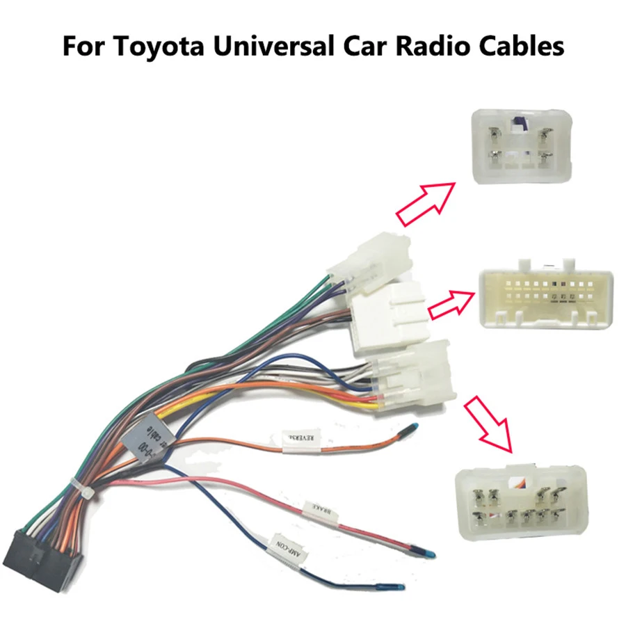 20 PIN Kabelbaum Stecker Adapter 1din oder 2din Android Power Kabel Harness Geeignet für Toyota