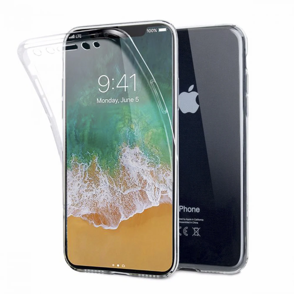 Funda doble 360º para iPhone Xs Max  Delantera + Trasera Transparente Funda iPhone Xs Max Delantera Y Trasera