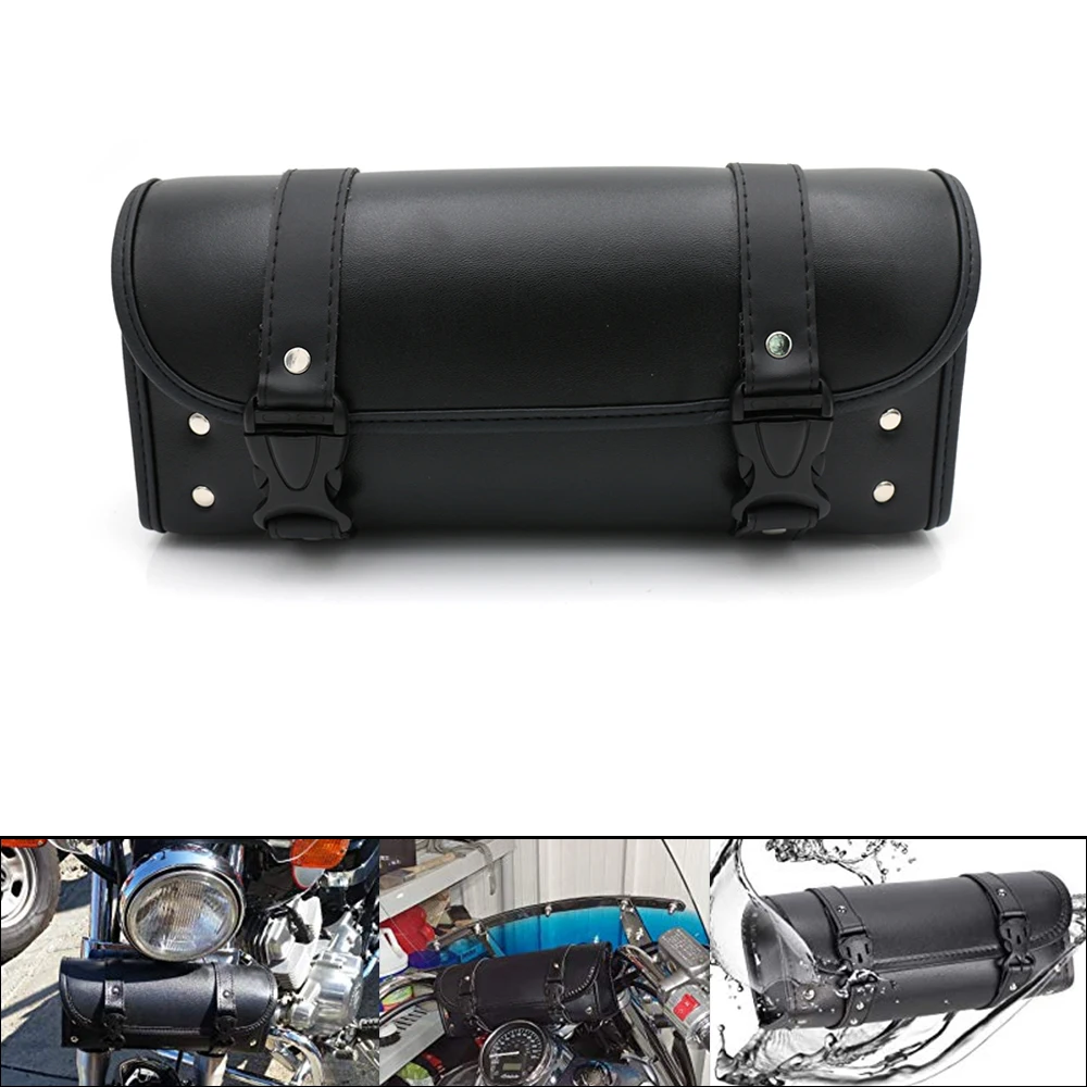 

Mooreaxe Pu Leather Saddlebags For Motorcycle Sissy Bar Fork Tube Bar Tool Bag Back Seat Bag Handlebar Bag Waterproof Storage