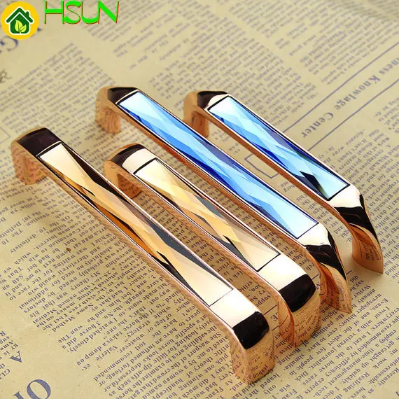 

3.75'' 5.0'' Glass Dresser Pulls Drawer Handles Pulls Knobs Chrome Amber Blue Gold Crystal Kitchen Cabinet Door Handle Pull