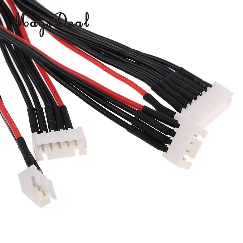 MagiDeal 4 Cái/lốc 2S 3S 4S 6S 20Cm Lipo Cân Bằng Dây Nối Dài Lipo Adapter Sạc dây Cáp Dẫn Dây RC Pin Sạc