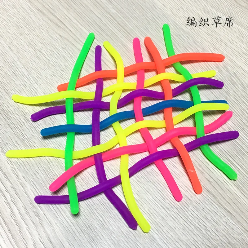 10 pcs/set 17cm Anti Stress Noodle rope Squeeze Toy Kids Adult Party Favor Birthday Gift anti-stress Colorful slings