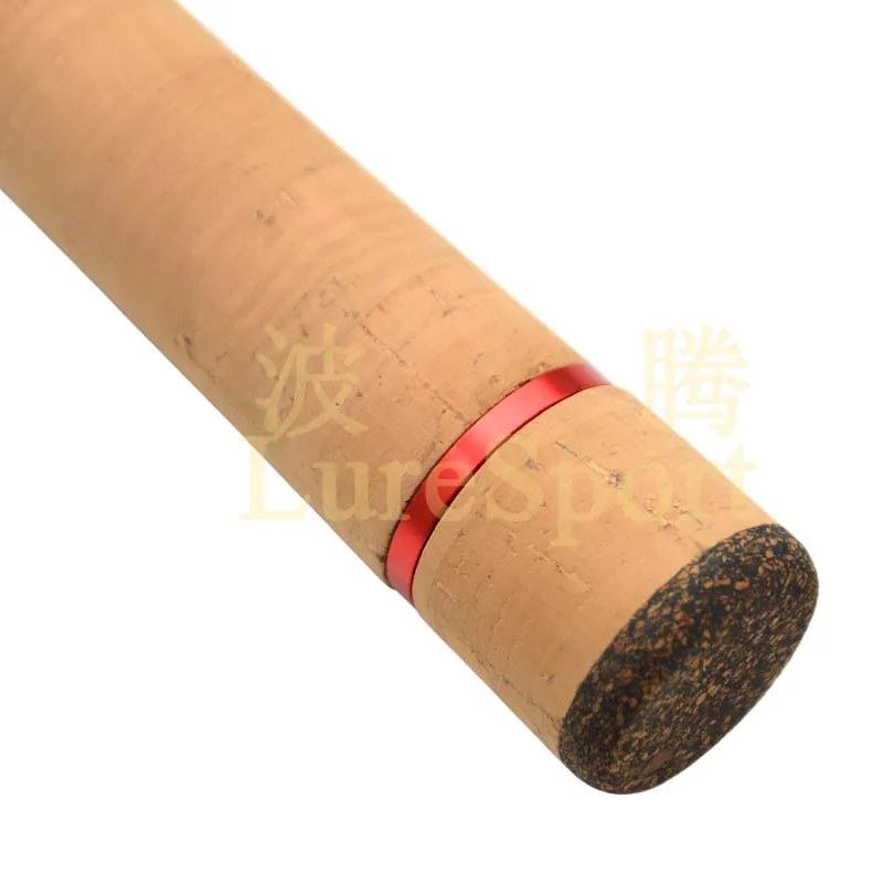 LureSport cork grip cork Butt Aluminun Ring Set Rod Building Component Cork Rod handle Repair Fishing Pole DIY Accessory