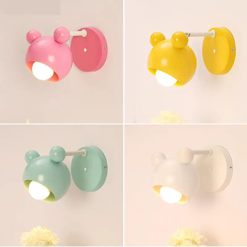 

Teen's bedroom colorful wall lamp kid's Bedside Lamp Wall Lamp Korean Garden Princess Children room wall sconce Aplik Lamba