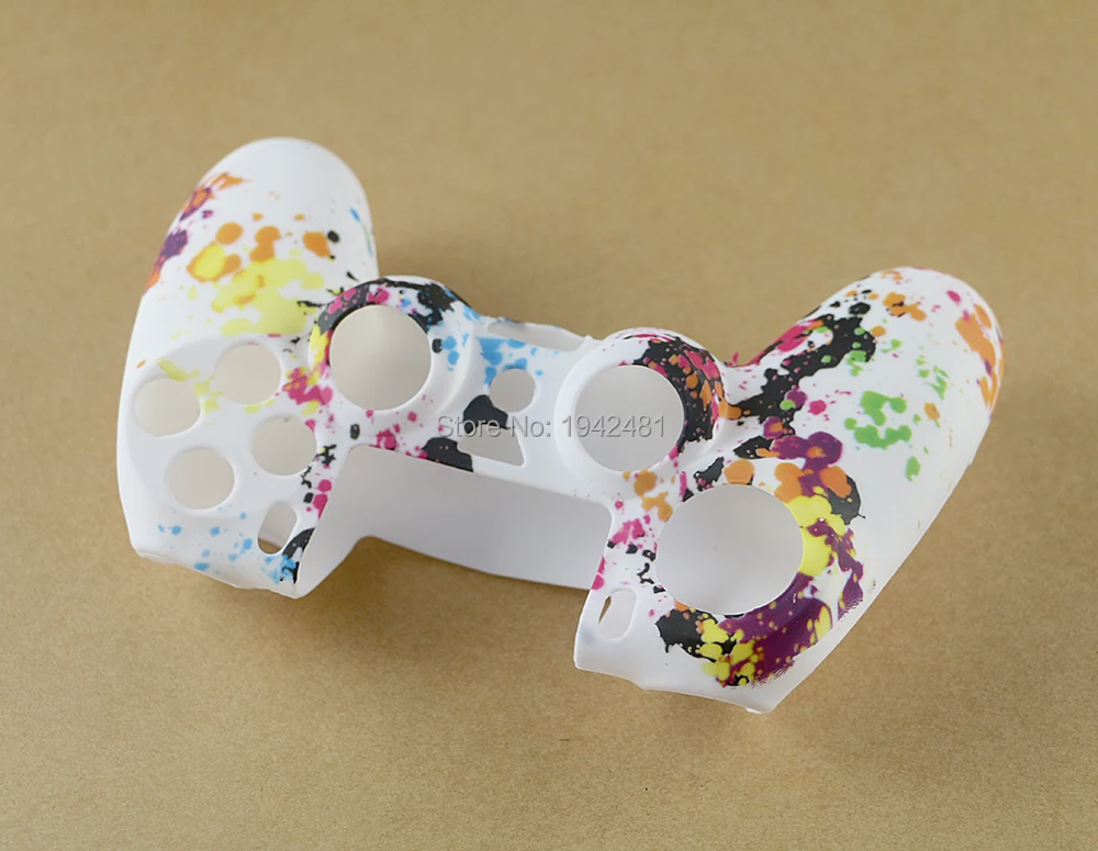 1PCS High Quality Camouflage Silicone Skin Protective case cover  for PS4 Controller More Colors