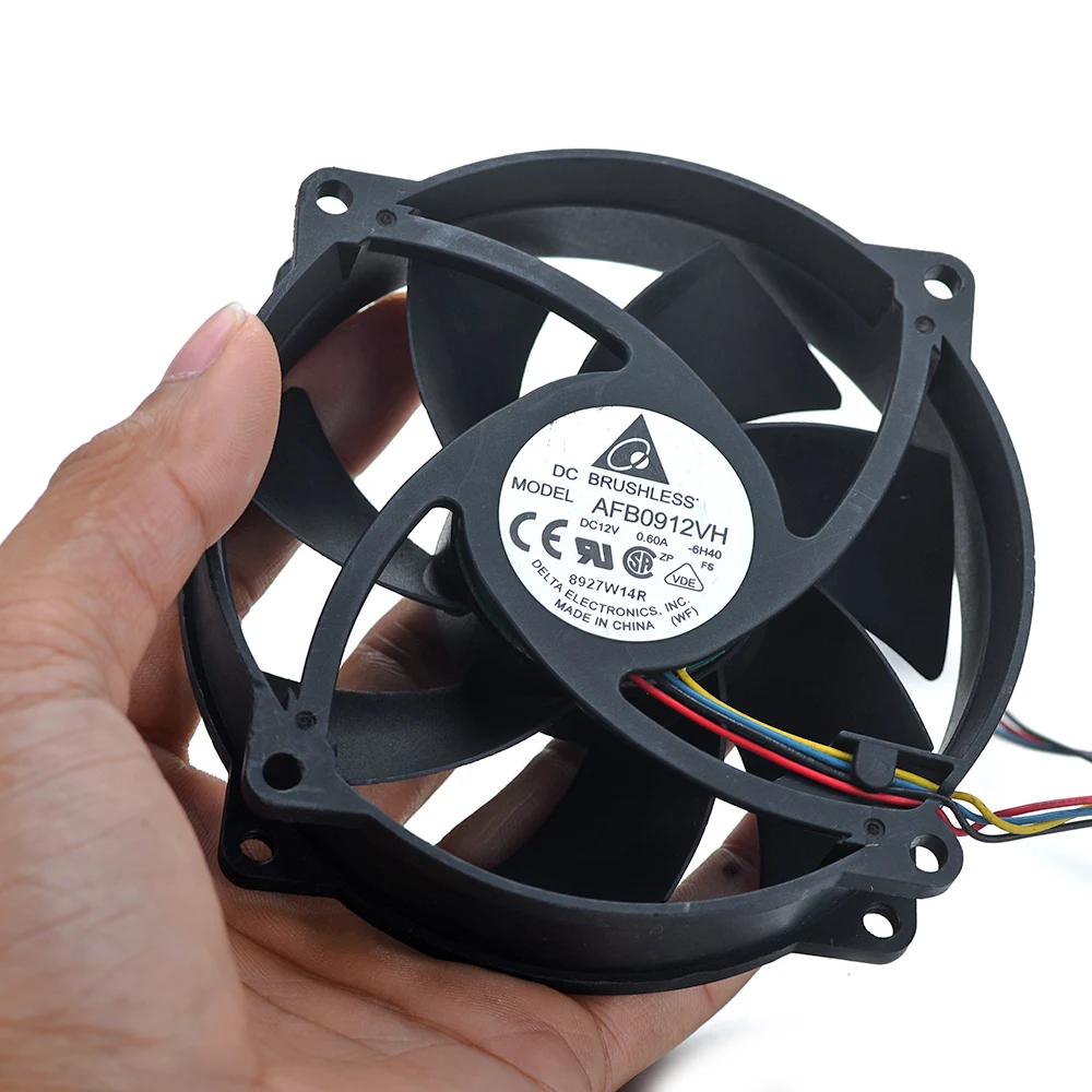 1pcs Round DC 12V 92*92*25mm 4Pin DC Brushless for PC CPU Computer Case Cooling Fan Replacement Accessories for DIY lovers