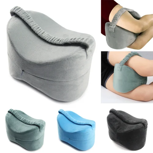 Memory Foam Knee Pillow Side Sleeper Body Pillows Travel Under Knee Sleeping Gear Sciatica Pain Relief Back Support 5