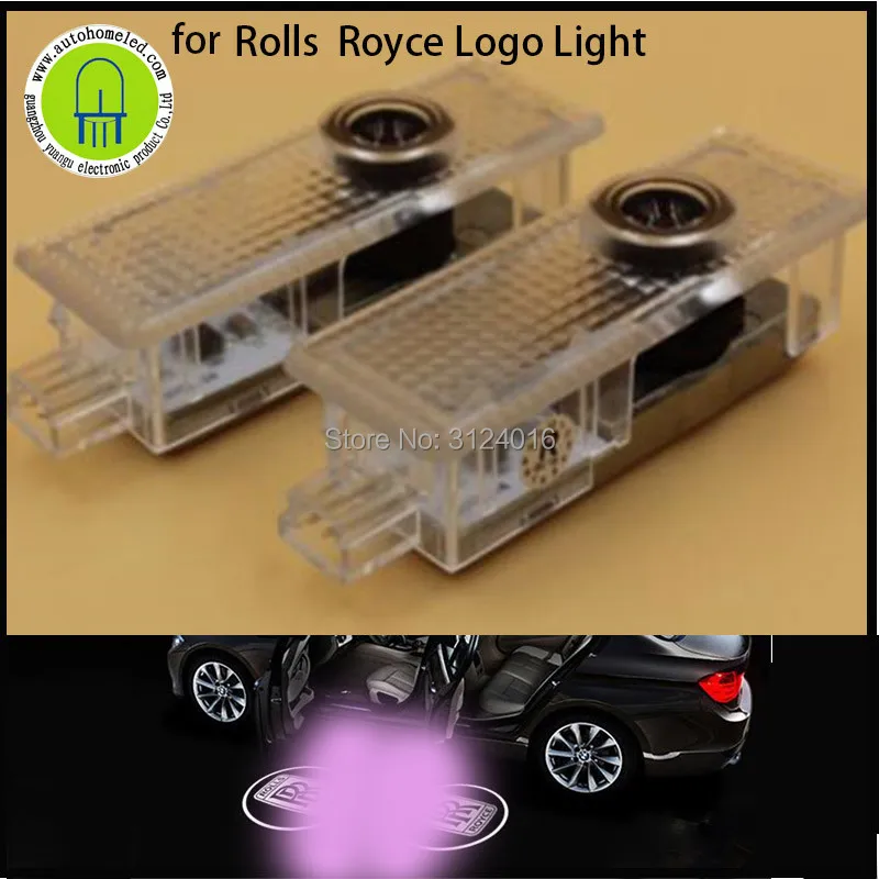 2PC X dahosun Play and Plug LED Car Door Logo Light for Rolls Royce for Rolls for Royce RR Car