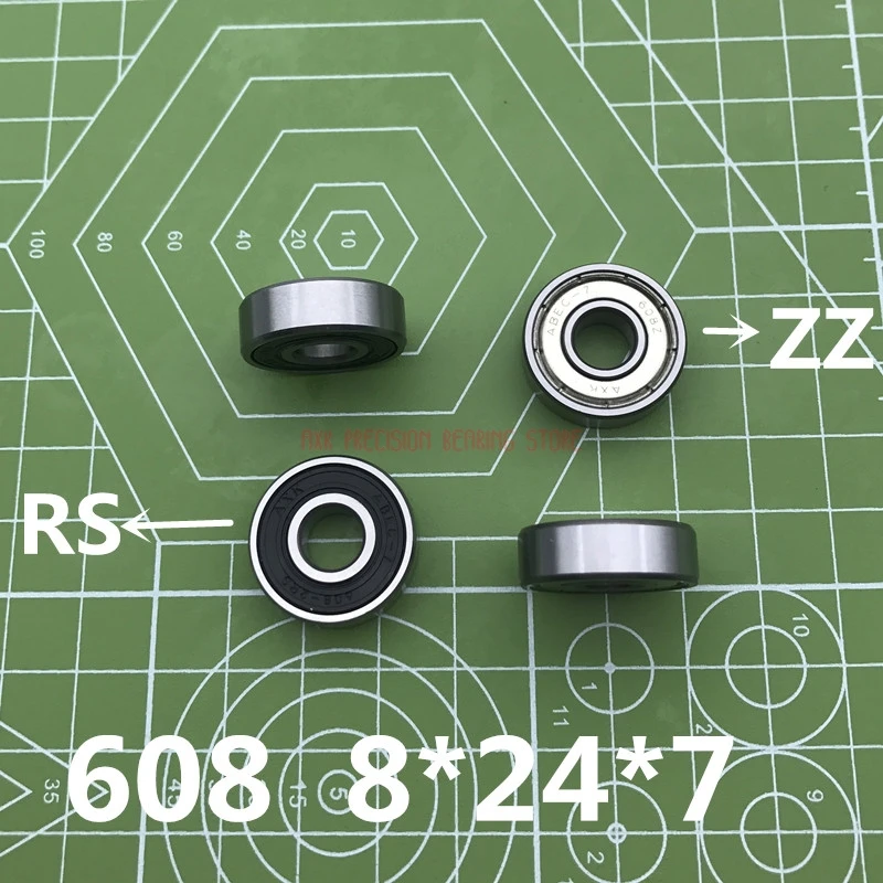 2023 Real 608zz 608rs Bearing 8*22*7 Mm ( 10 Pcs ) Abec-7 Skate Stroller Miniature 608 Zz 608-2rs Ball Roulement A Bille 608z