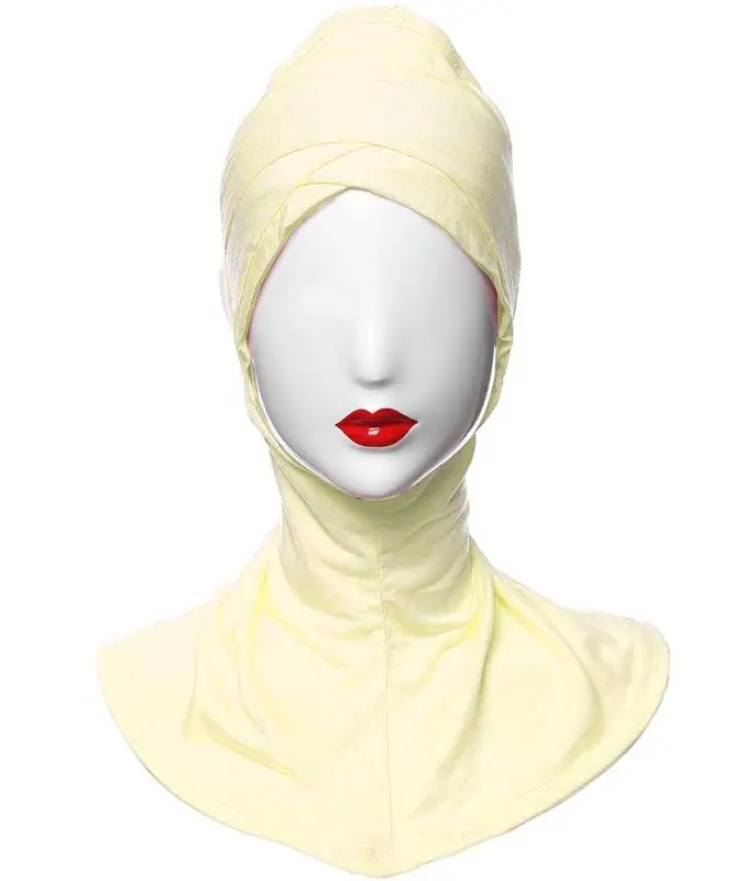 Hijab interior muçulmano para mulheres, lenço macio ninja, lenço, Amira Corss, chapéu, chapéu para cabeça, turbante, capa completa islâmica, monocromático