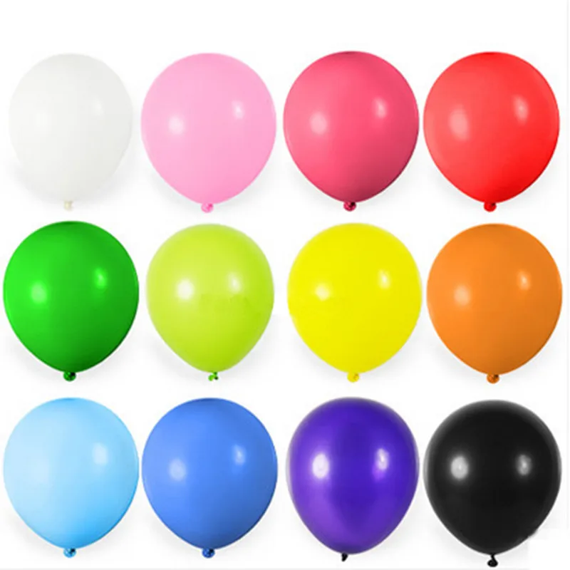 

Wholesale 100 pcs / lot Latex Round Balloons Thicken 12 inch 2.8 g wedding birthday party supplies kids toys