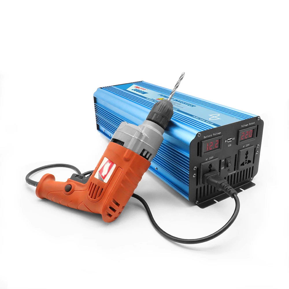 Free shipping 12 volt 220 volt solar power inverter 3000w pure sine wave power inverter