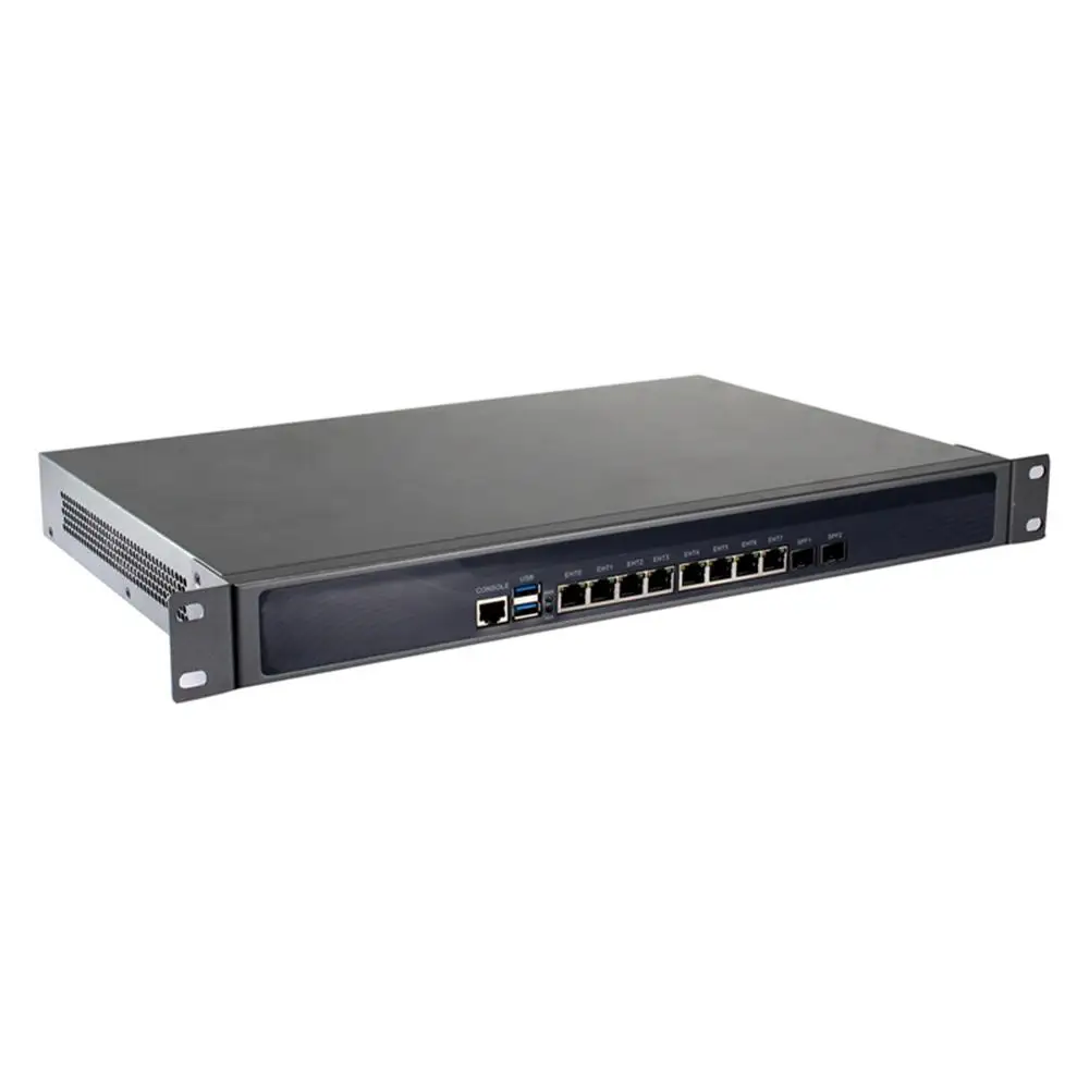 HUNSN-1U Rackmount Firewall,OPNsense,VPN, Aparelho de Rede, Router PC,B950, I3, I5, I7,RS07,8 LAN, 2 SFP, 2USB 3.0, COM, VGA