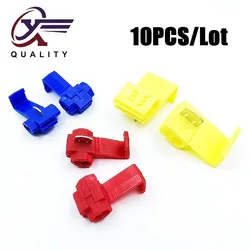 (10PCS/lot)Scotch Lock Electric Wire Cable Connector Quick Splice Terminal Crimp Non Destructive Without Breaking Line AWG 22-10