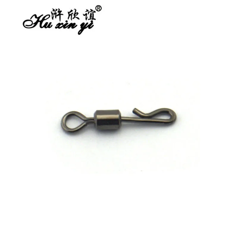 HXY PCS100 SIZE(8 10 14) Q-shaped swing snap Stainless steel  swivel fishing tackle fishing hook connector rolling swivels