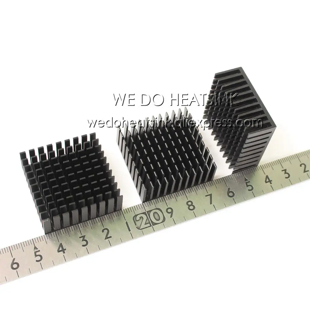 WE DO HEATSINK 5pcs 35x35x14mm Aluminum VGA BGA Heatsink Cooler Black Anodize Radiator For IC, Chipset,Asic