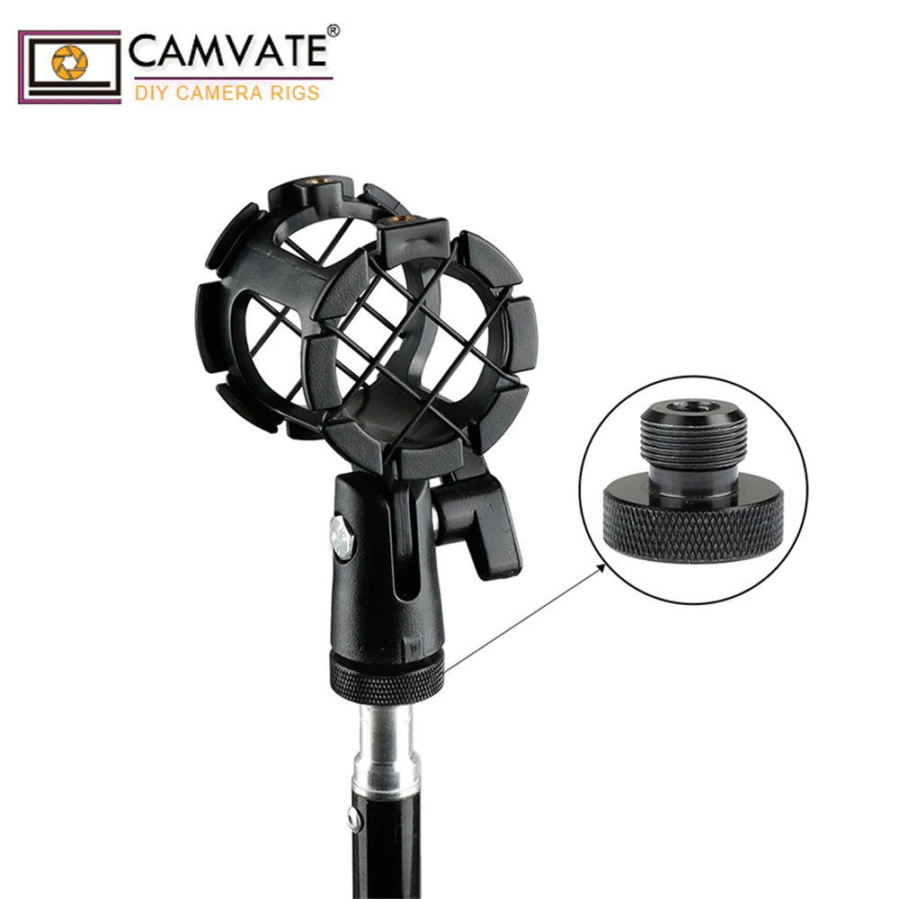 Connettore a vite per microfono Standard CAMVATE 2 pezzi con filettatura maschio da 1/4 "-20 femmina a 5/8"-27 per montaggio su Clip per supporto microfono