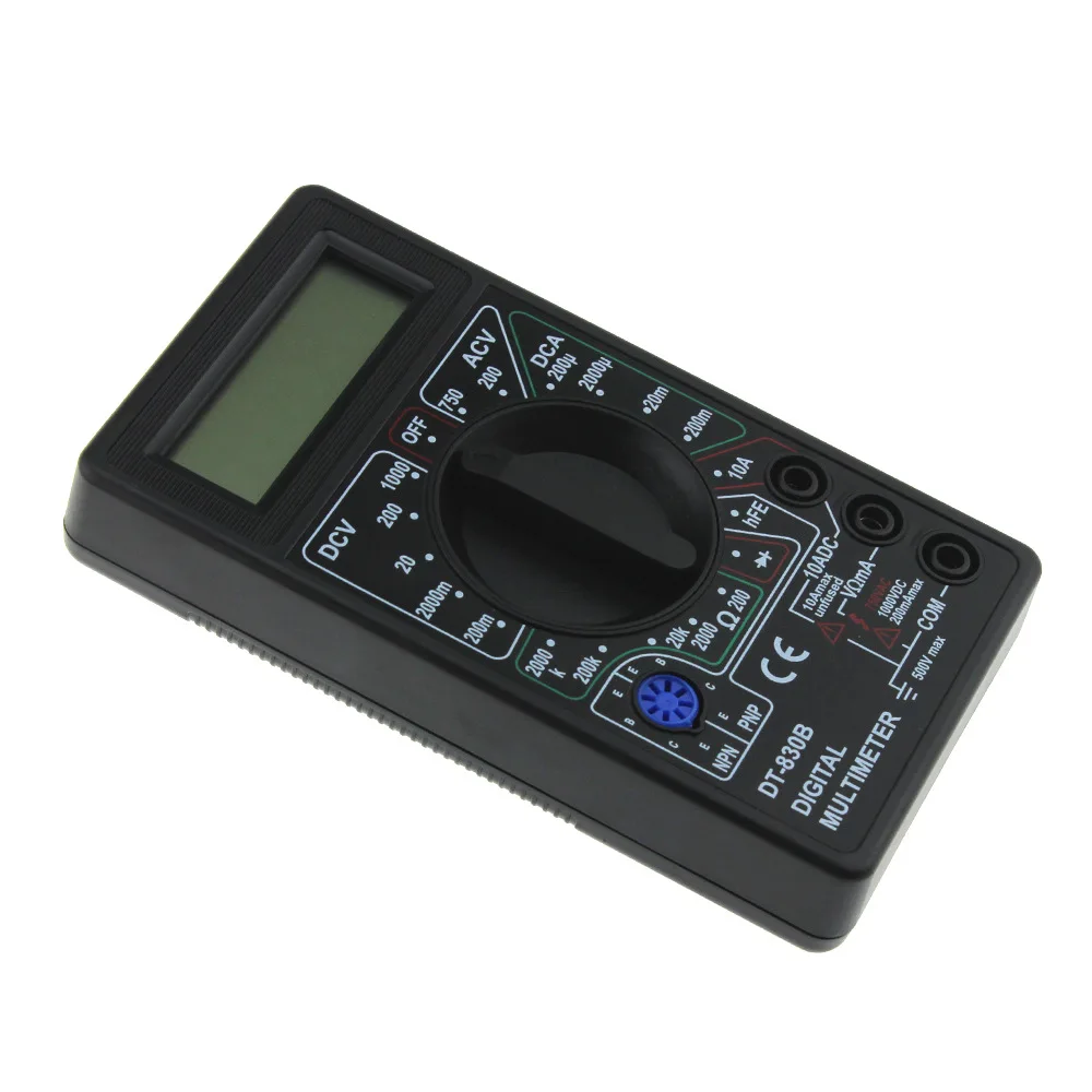 Mini Multimeter LCD Digital Multimeter For Volt Amp Ohm Tester Meter Voltmeter Ammeter Overload Protection With Probe