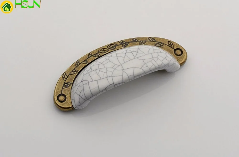 

Shell Design Ceramic Dresser Drawer Handle Knobs Bronze Rustic Kitchen Cabinet Handle Door Handle Furniture Hardware