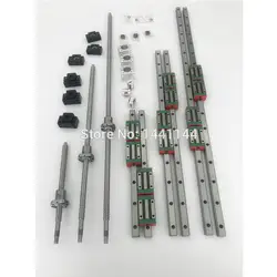 6 sets HGR20 - 500/1500/2000mm linear guide rail + SFU1605 ballscrew +SFU2005+BK/BF12+BK/BF15+Coupling+Nut housing for cnc parts