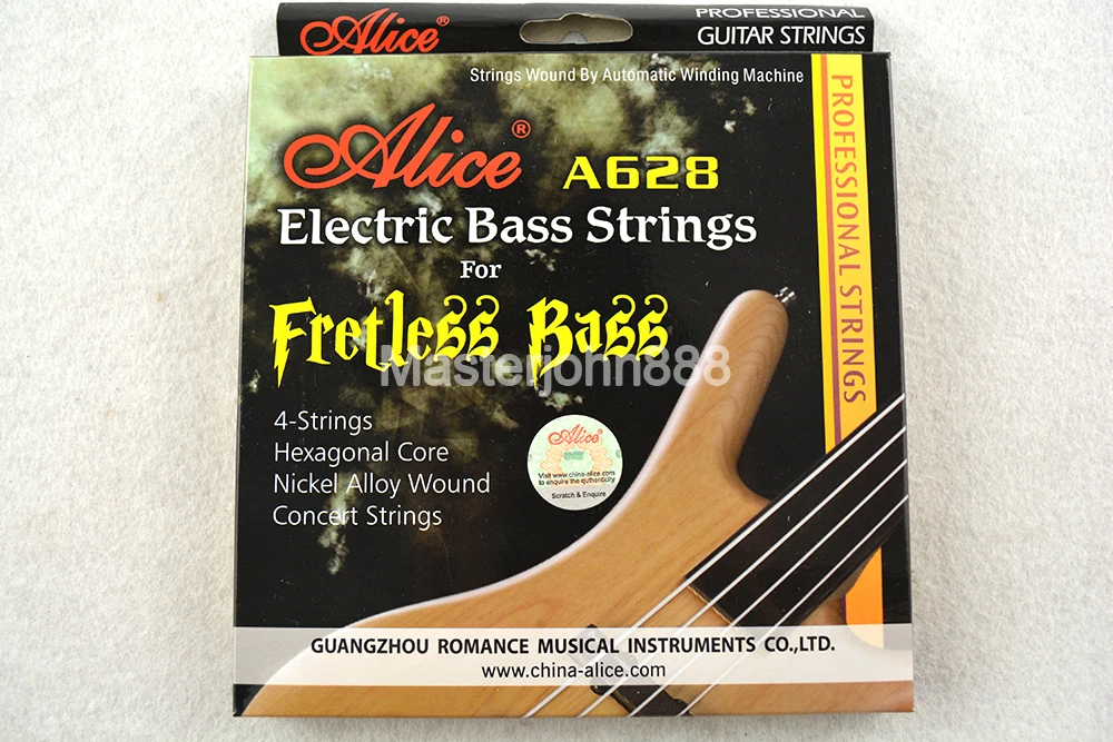 

Alice A628 Fretless Electric Bass Strings 4-String Nickel Alloy Wound 1st-4th Strings Free Shippng