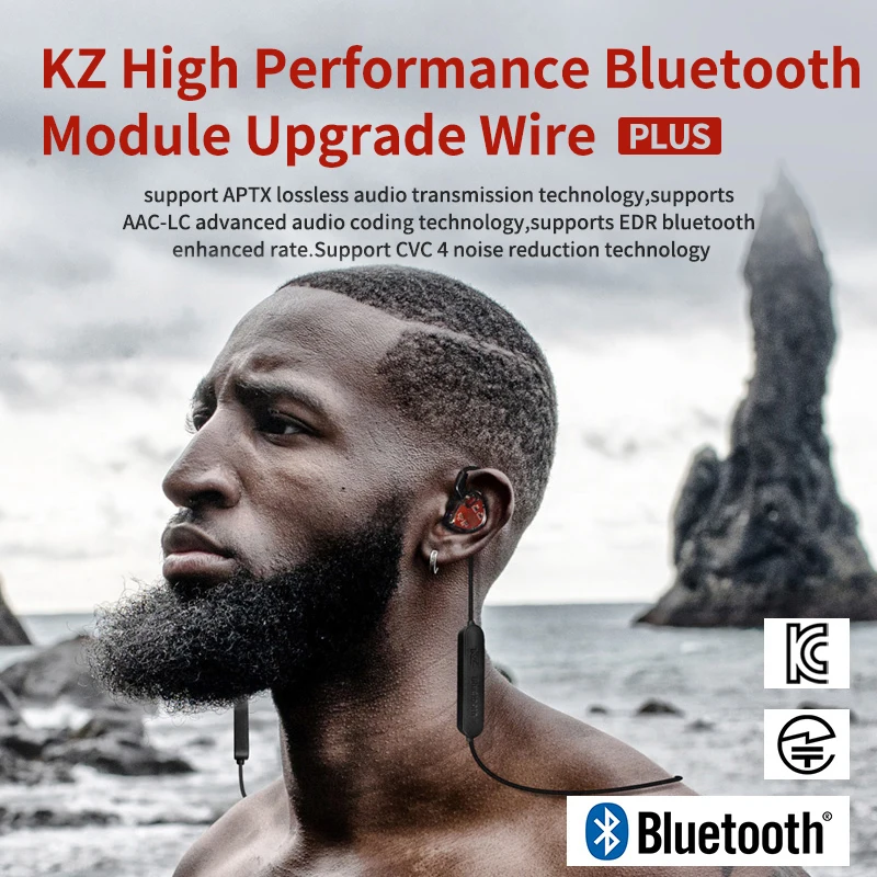 KZ APTX Bluetooth Cable Module 4.2 Waterproof wireless collar Upgrade Detachable Cord Applies Headphones CCA C10 ZSN Pro