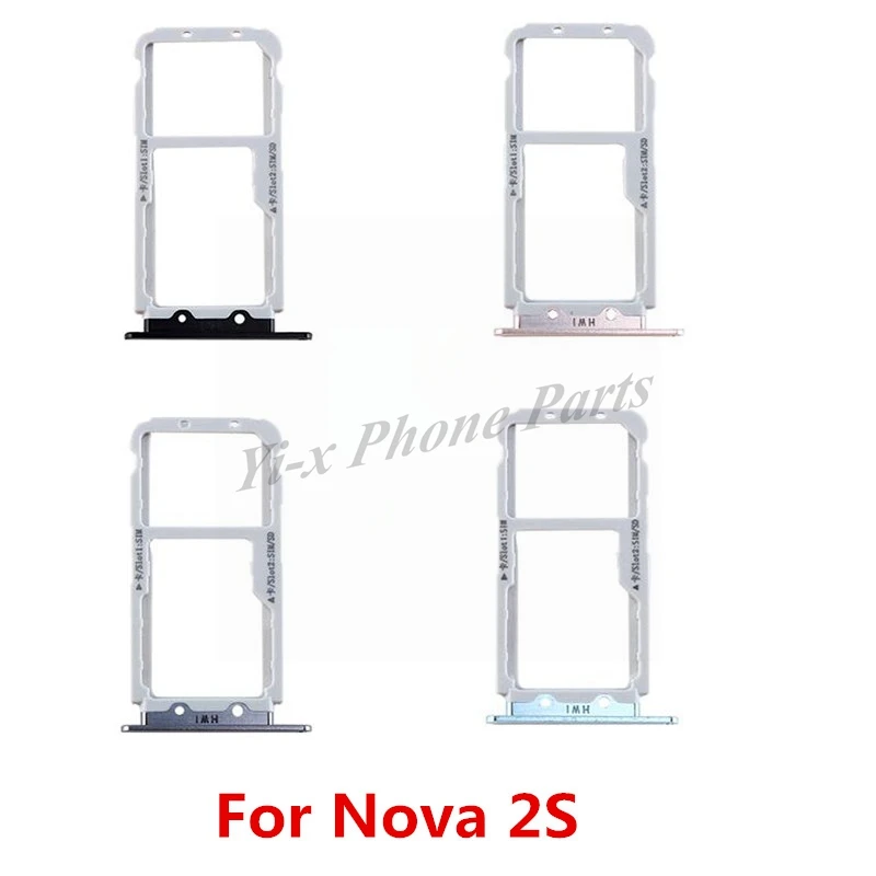 Bandeja de tarjeta SIM para Huawei Nova 2S Nova2S, soporte de ranura para tarjeta Micro SD, 50 unids/lote