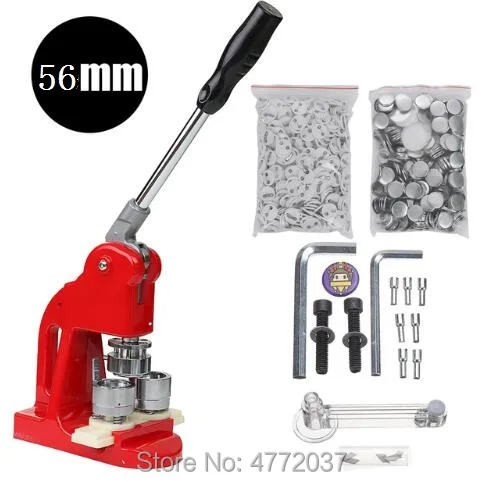 5.6MM Badge Maker Machine Making Pin Button Press Cutter 500 Plastic Badge Buttons Material