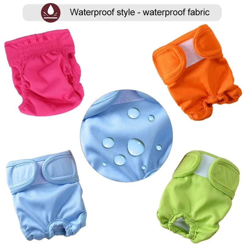 Waterproof Dog Physiological Pants Diaper Sanitary Washable Dog Shorts Panties Menstruation Underwear Briefs Jumpsuit For Dog 30