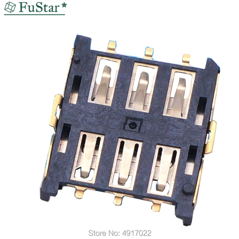 10PCS/LOT Plug-in Nano SIM 6P micro-card mobile phone card slot pull-out small card Connector Pull Type Nano-SIM