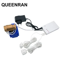 Russian/Ukraine Water Leakage Sensor with DN15 DN20 DN25 Auto Stop Valve Water Leaking Detection Alarm System For Smart Home