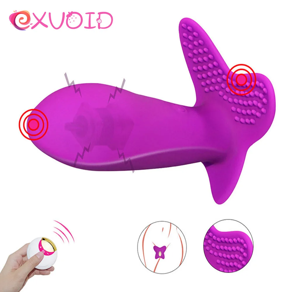 EXVOID-consolador vibrador portátil para mujeres, bragas vibradoras con Control remoto inalámbrico, Juguetes sexuales, punto G, orgasmo, masajeador de clítoris