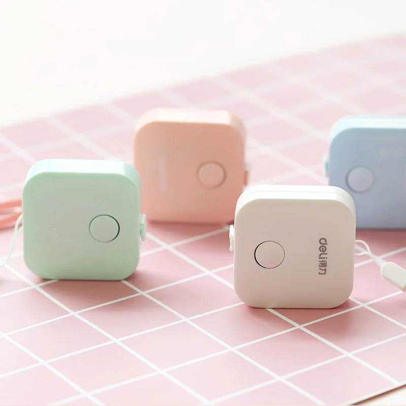 SIXONE 1.5 M * 7mm Tape Measure Macaron Candy Color Leather Ruler Box Portable Fashion Design School Supplies