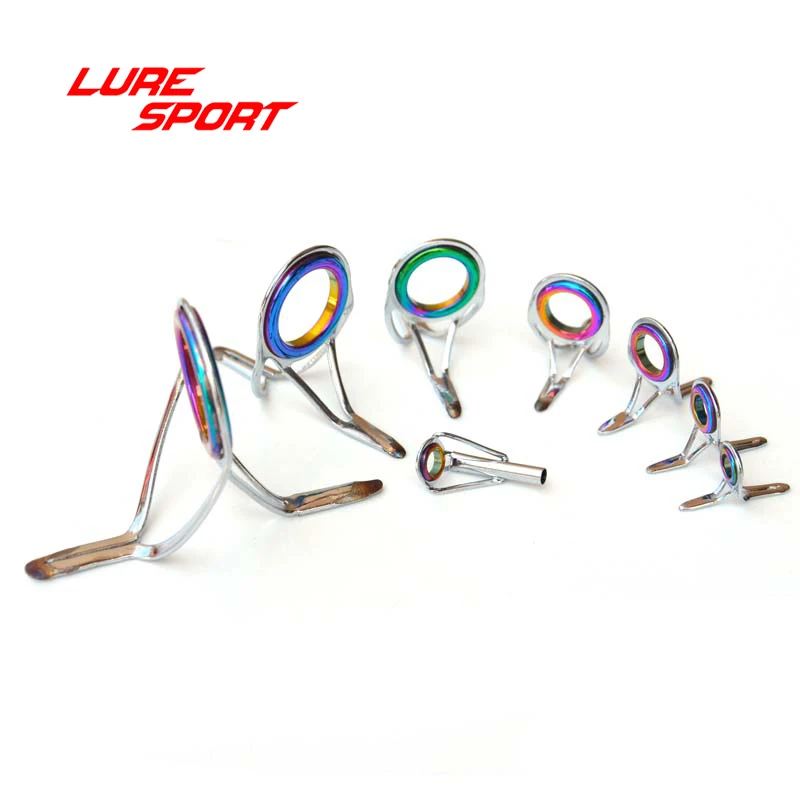 

Набор направляющих и топов LureSport, многоцветное кольцо, Серебряная рама, стержень, строительный элемент, руководство, удочка, ремонт, аксессуары DIY