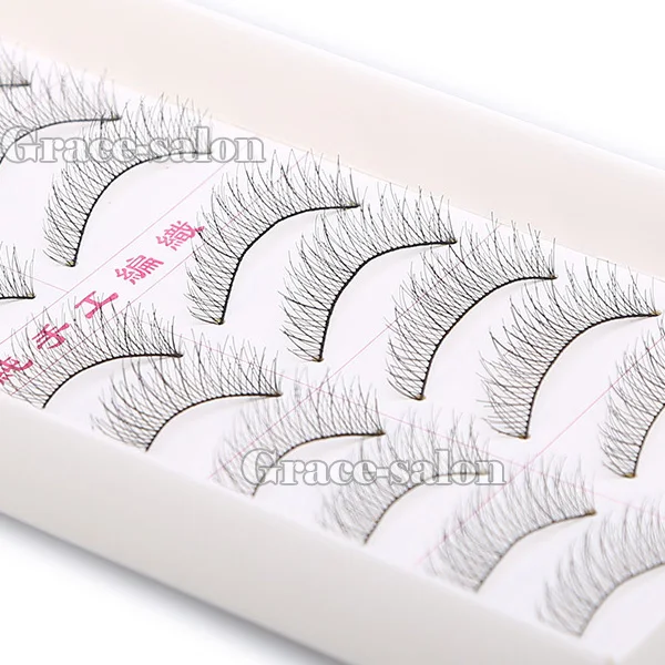 10 Pair Makeup Natural Long Handmade Soft False Eyelashes Eye Lash Wedding Party