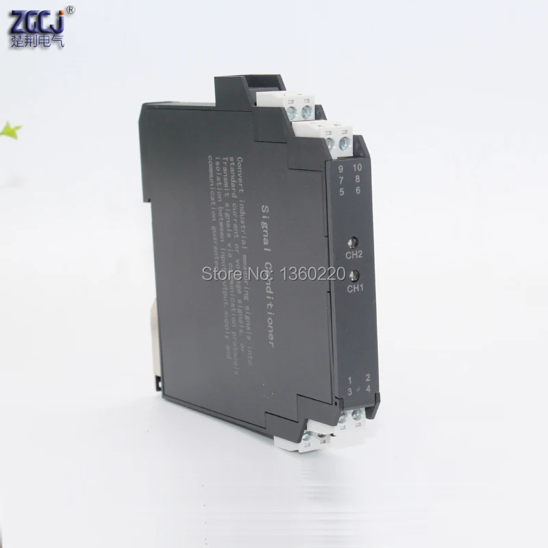 Non power supply ISOLATED signal transmitter 2 ways 4-20mA intput 2 ways 4-20mA output 4-20mA Signal isolator conditioner