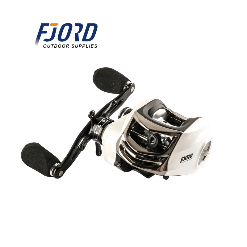 FJORD Baitcasting Fishing Reel 6.3:1  Gear Ratio 12+1 Ball Bearings 5.5kg Max Drag CNC Machined Aluminium Spool Fishing Goods