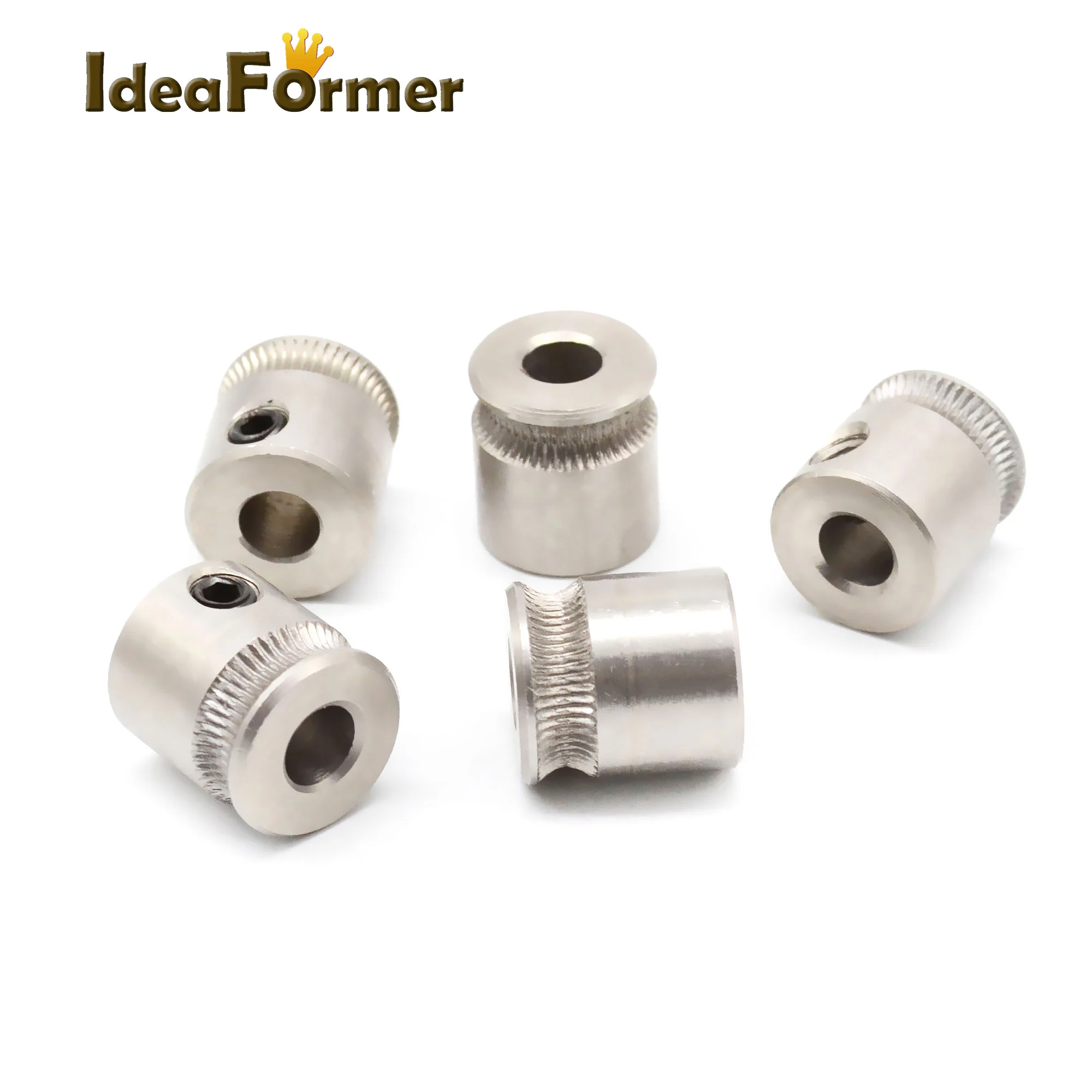 2pcs 3D Printer MK7/MK8 Extruder V-Groove Drive Gear Bore 5mm Stainless Steel Wheel For MK Extruder 1.75mm&3.0mm Filament