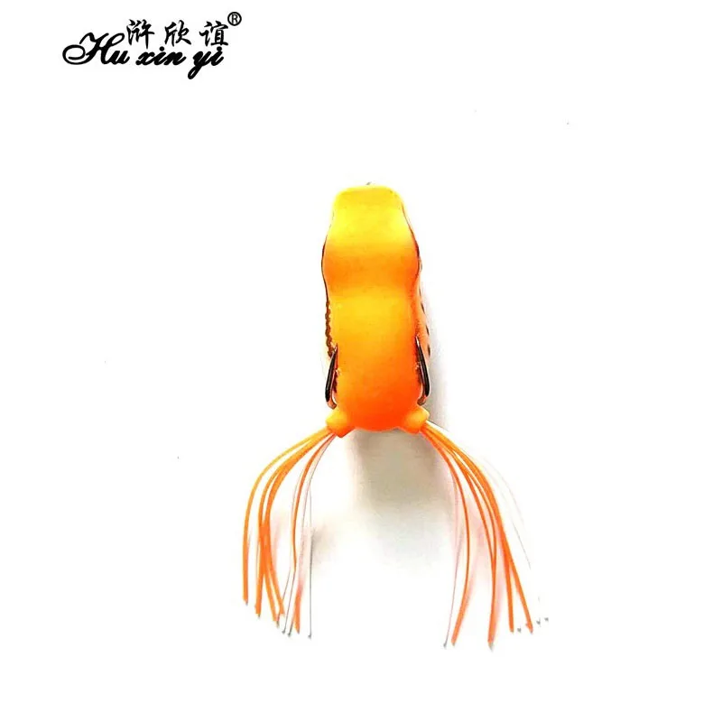 HXY 3PCS 45CM Soft Tube Bait Fishing Lures Frog Lure Treble High Hooks Topwater Ray Frog Artificial Soft Cork Bait Fishing Tack